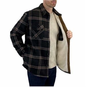NWT Jachs Men Fleece Lining Shirt Jacket Heavyweight Cozy Comfy Winter SMALL